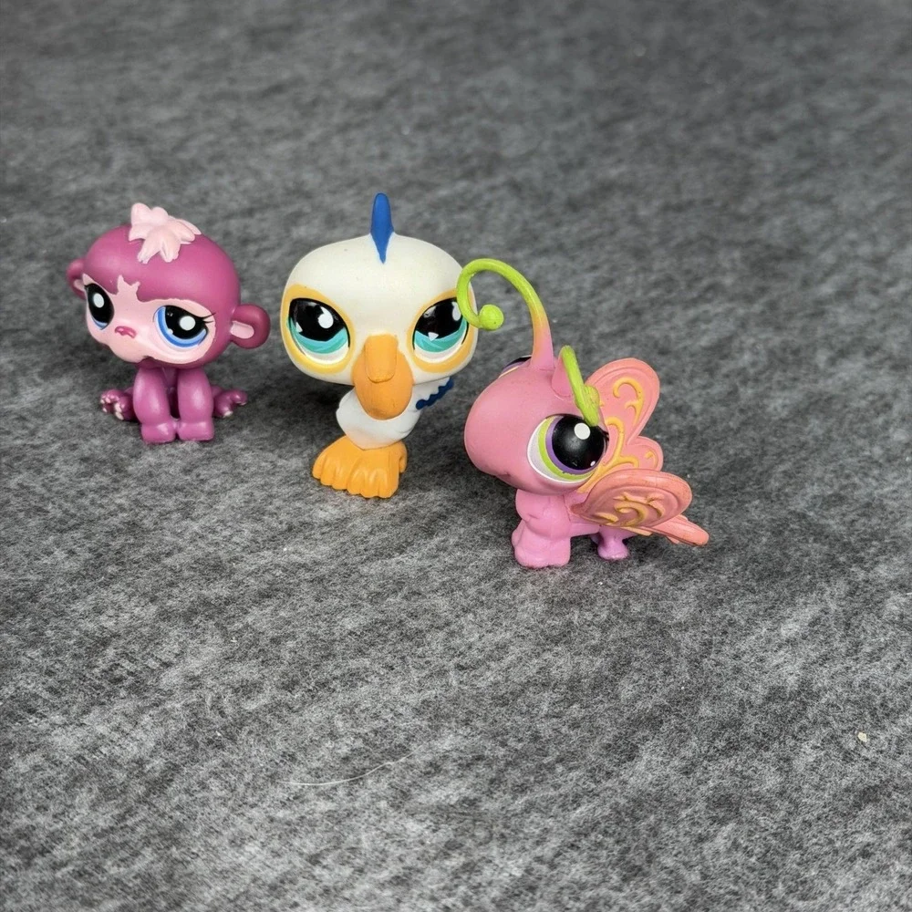 Hasbro Littlest Pet Shop Monkey Bird Butterfly LPS #517 1737 299